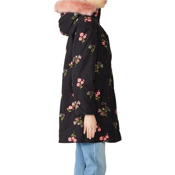 Kate Spade Embroidered Twill Coat Size Small - Picture 9 of 10